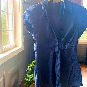 BCBG timeless button down short-sleeved top